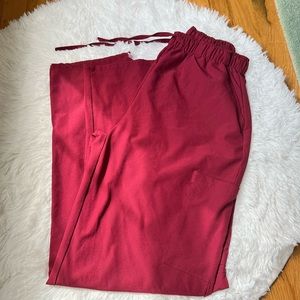 Burgundy divine stretch small 4 pocket scrub pants